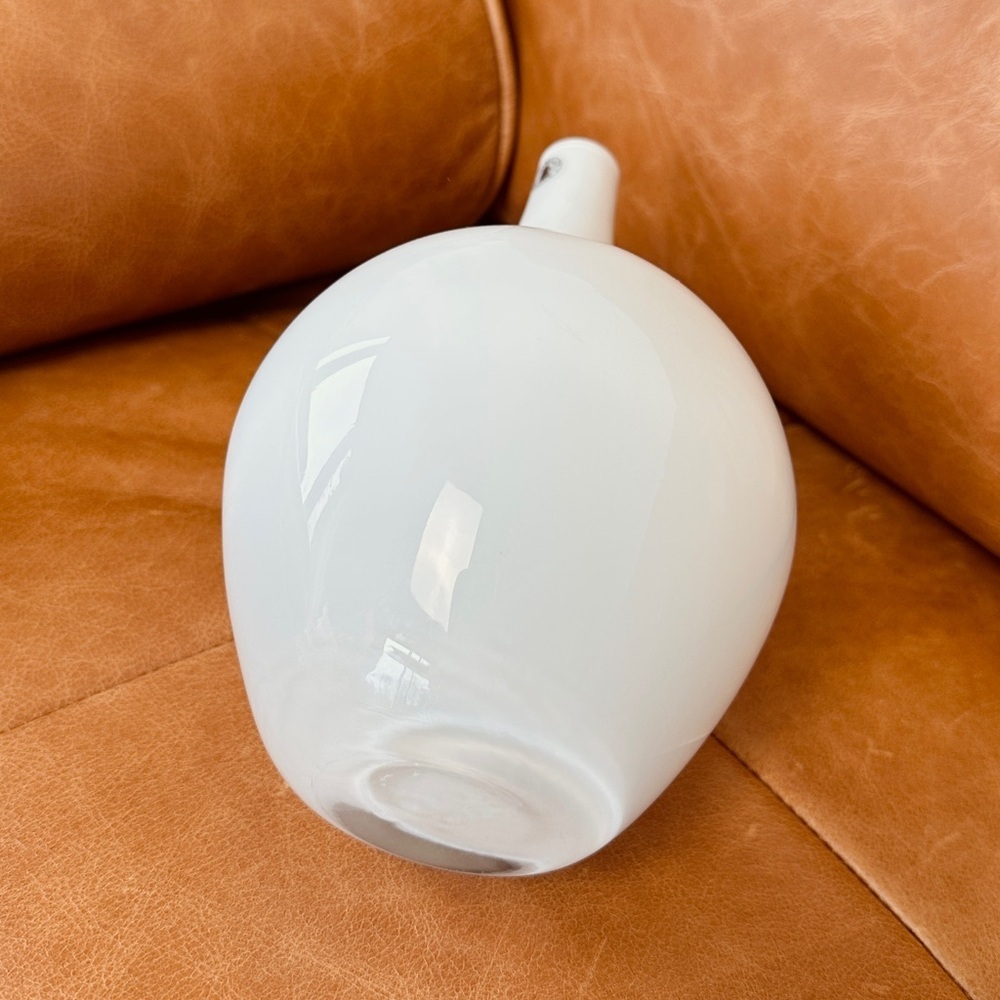NWOT IKEA Handmade Vase | White Glass | Designed by Johanna Jelinik - Picture 3 of 5